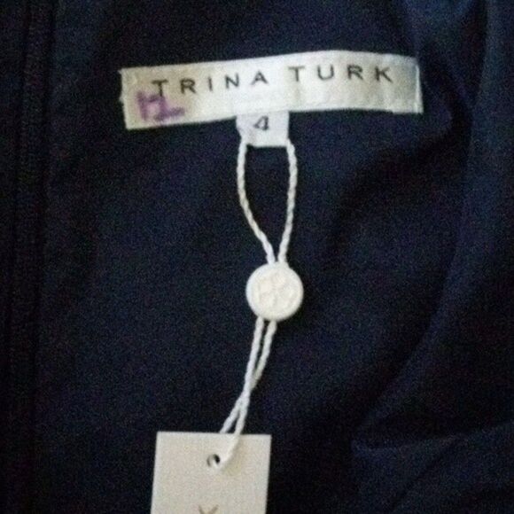 New Trina Turk Colorful Lined Midi Dress Size 4 NWT Mod - Picture 2 of 2